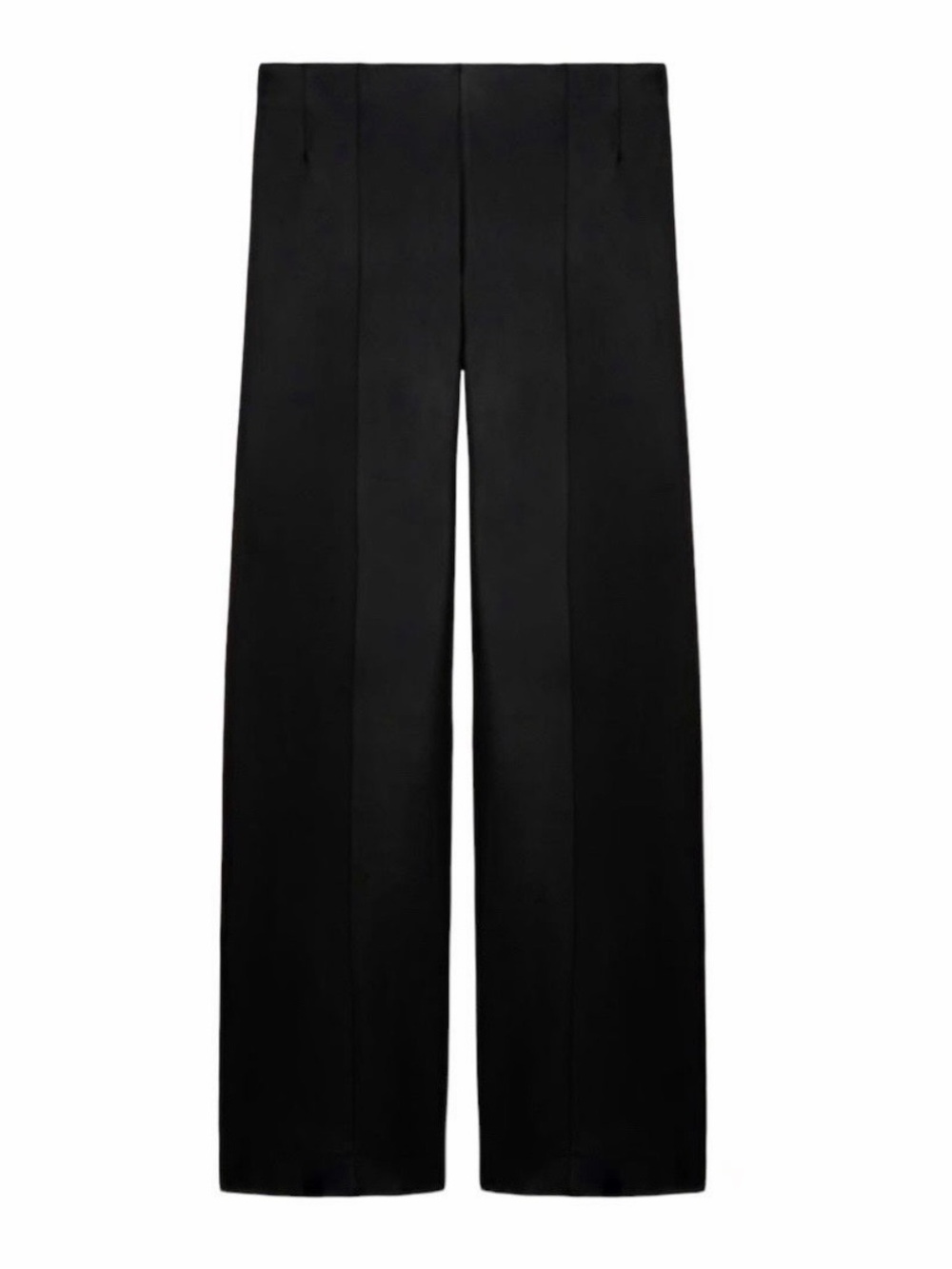 ZARA x Narciso Rodriguez Wide Leg Black Satin Pants